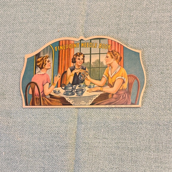 Other - Vintage Needle Book with Colorful Graphics
